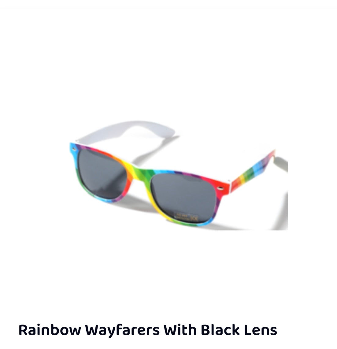Rainbow Wayfarers With Black Lens