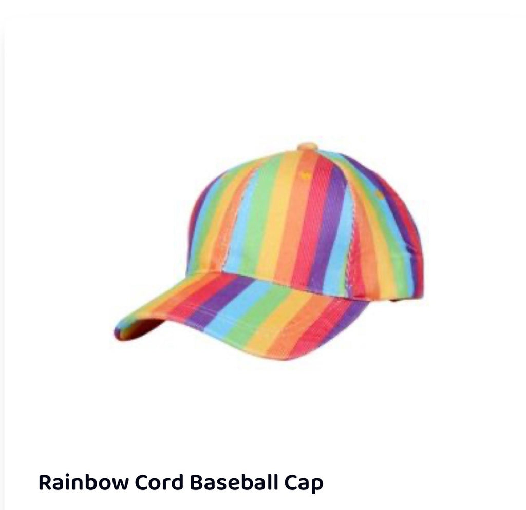 Rainbow Cord Baseball Cap