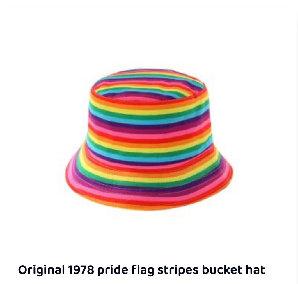 Original 1978 Pride Flag Stripes Bucket Hat