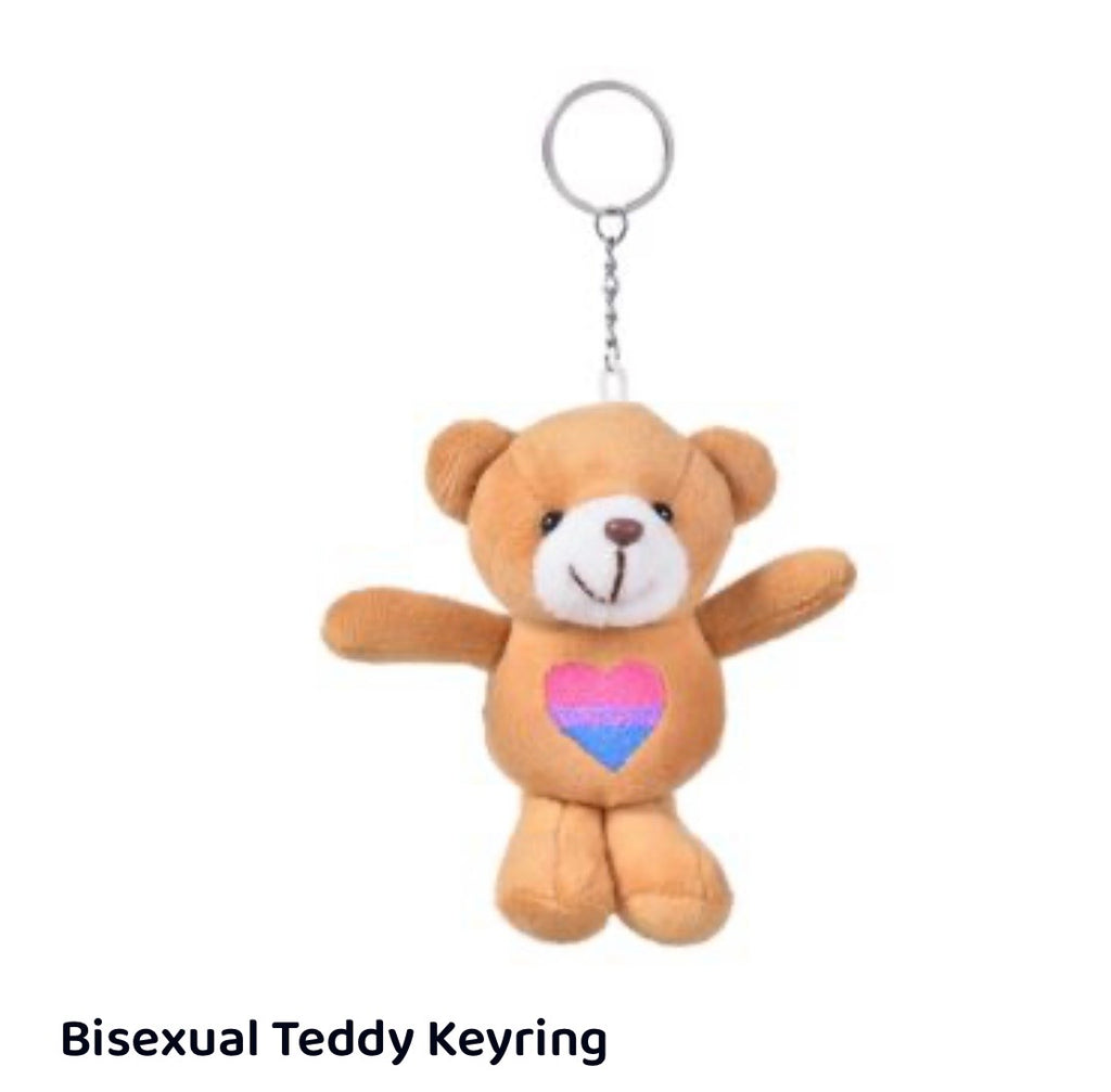 Bisexual Pride Teddy Bear Keyring