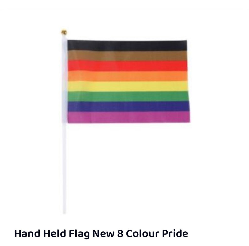Hand Held 8 Colour Inclusive Pride Flag
