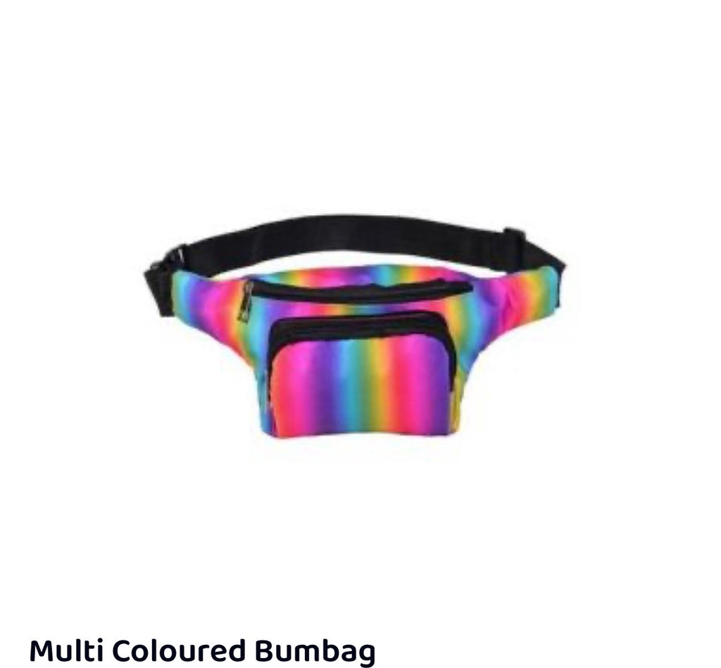 Multi Coloured Rainbow Bumbag