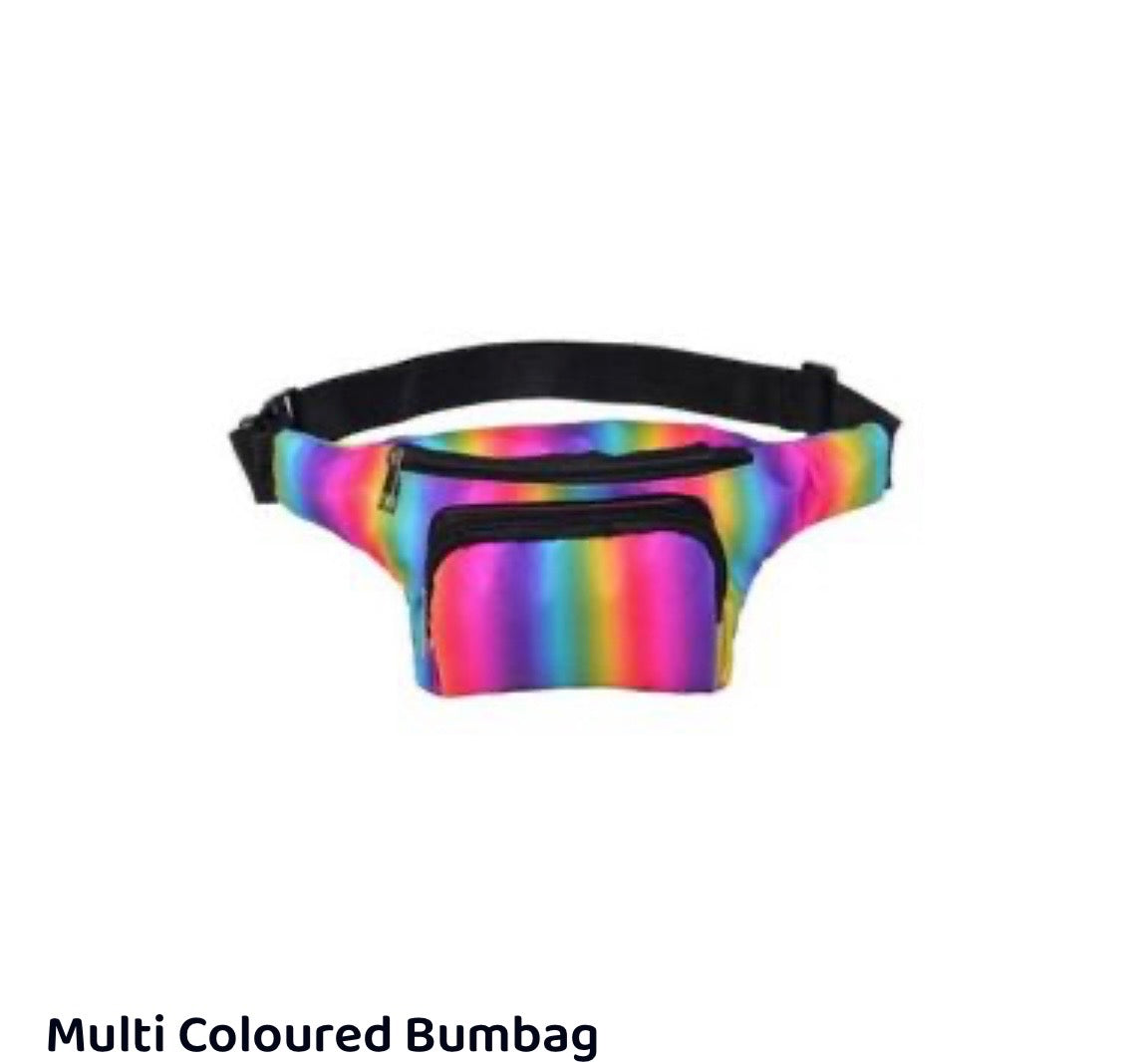 Multi Coloured Rainbow Bumbag