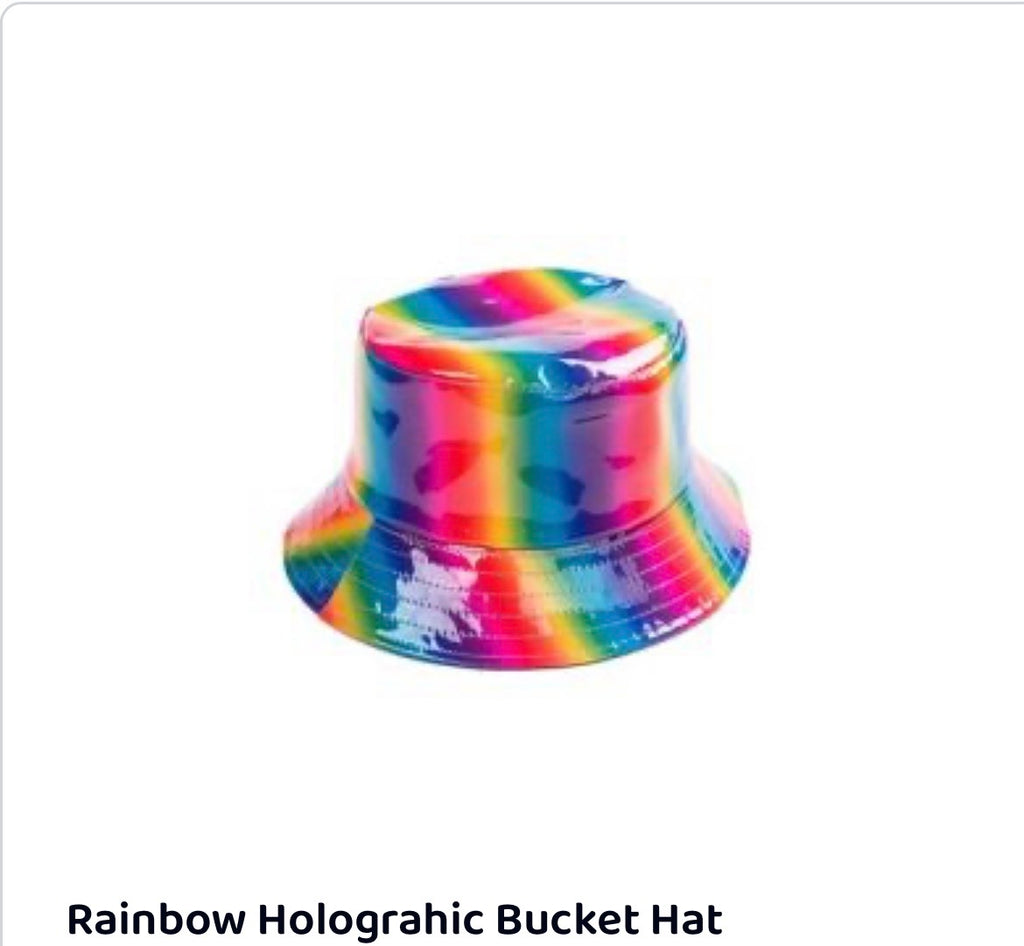 Rainbow Holographic Bucket Hat