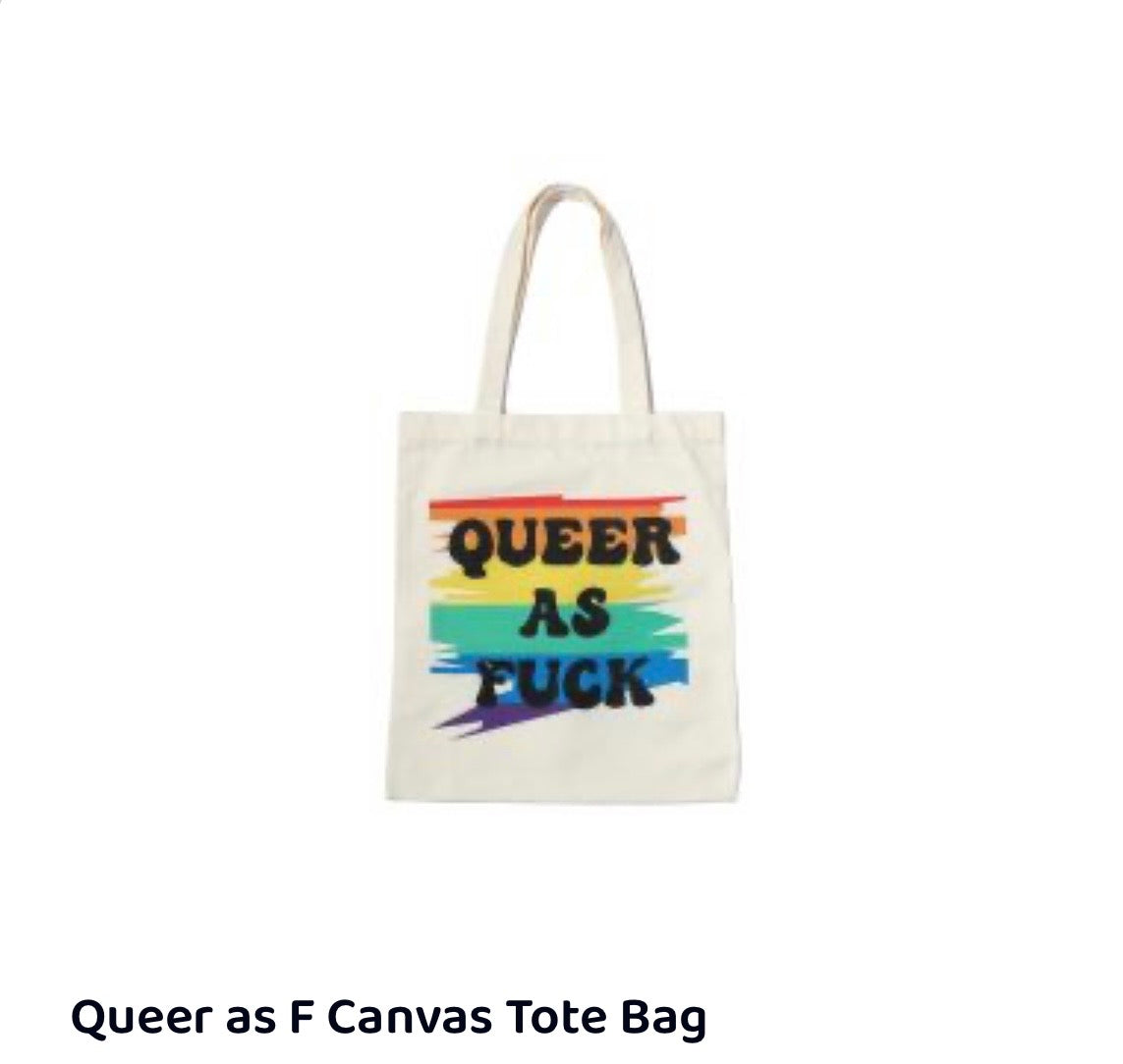 Queer as F Canvas Tote Bag