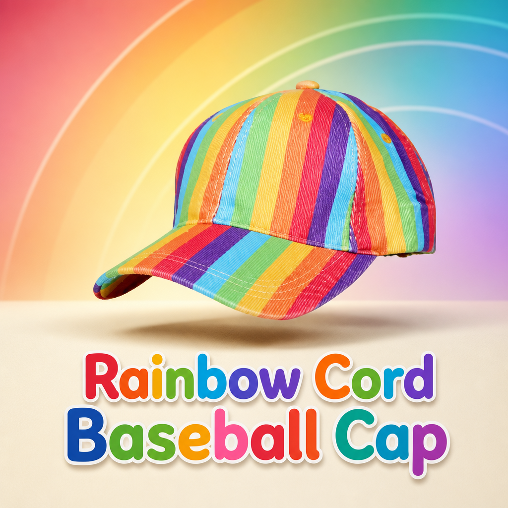 Rainbow Cord Baseball Cap