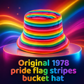 Original 1978 Pride Flag Stripes Bucket Hat