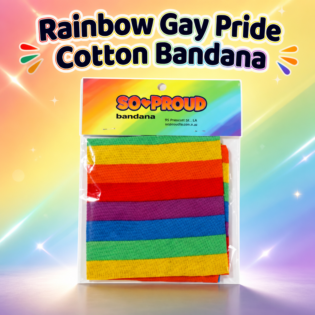 Rainbow Gay Pride Cotton Bandana