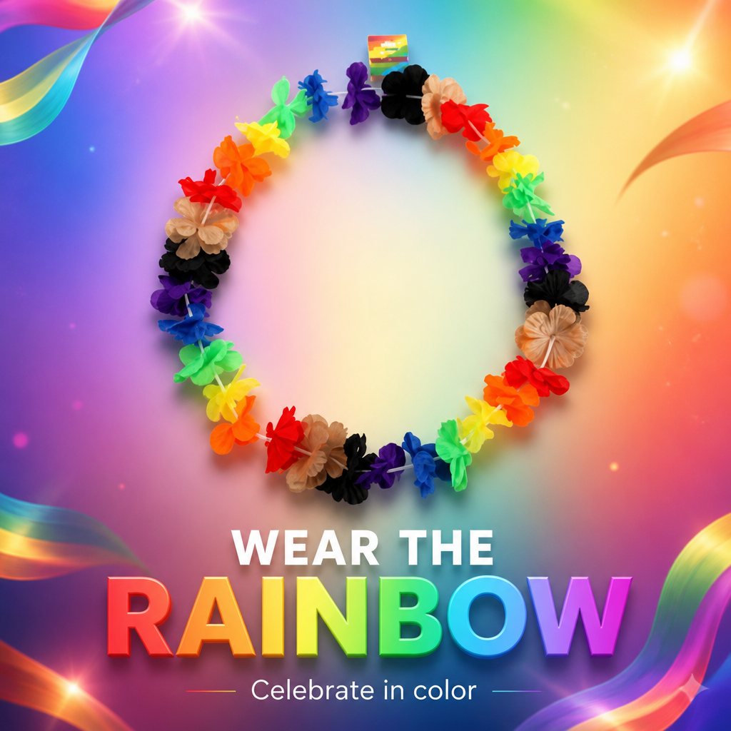8 Colour Inclusive Pride Lei