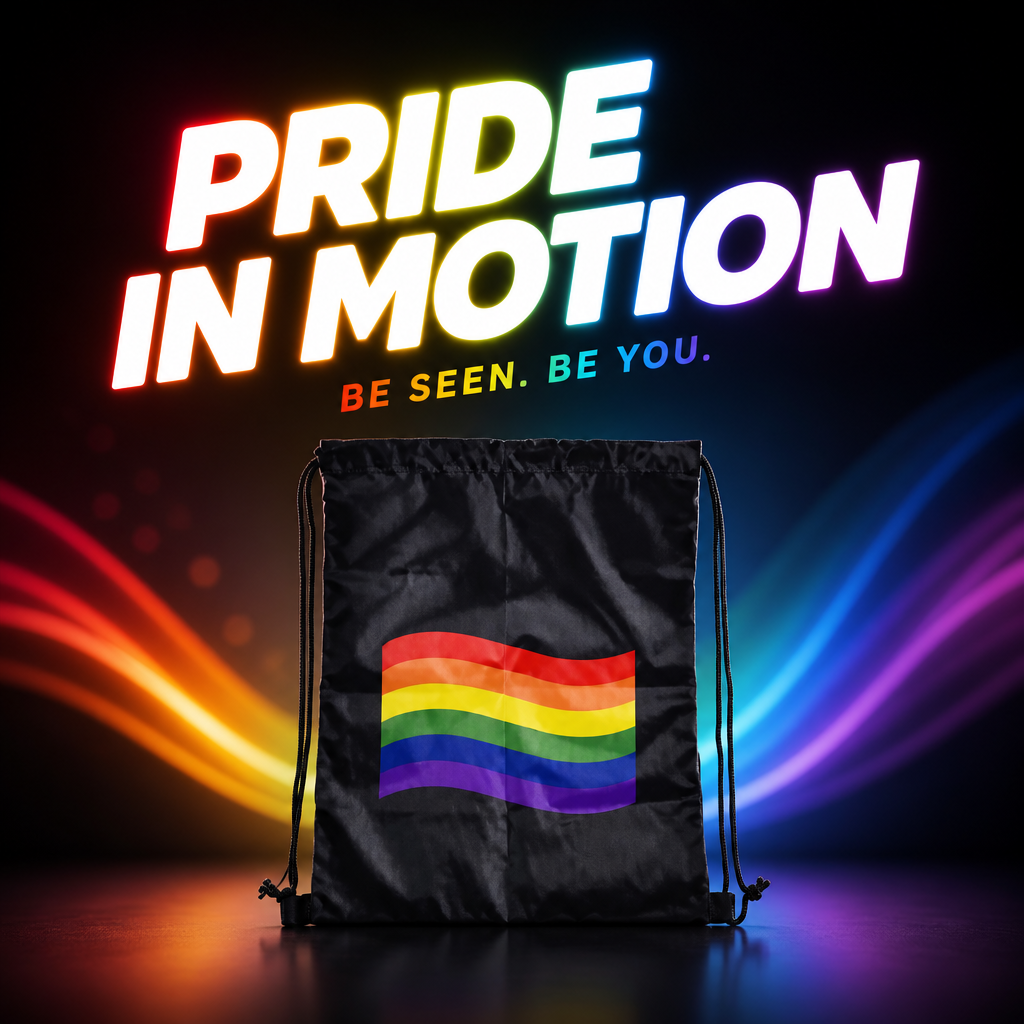 Pride Flag Drawstring Bag