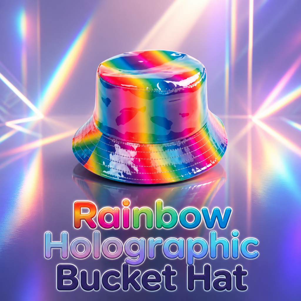 Rainbow Holographic Bucket Hat