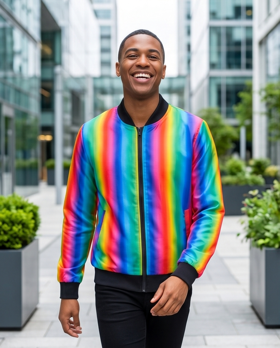 Rainbow Bomber Jacket