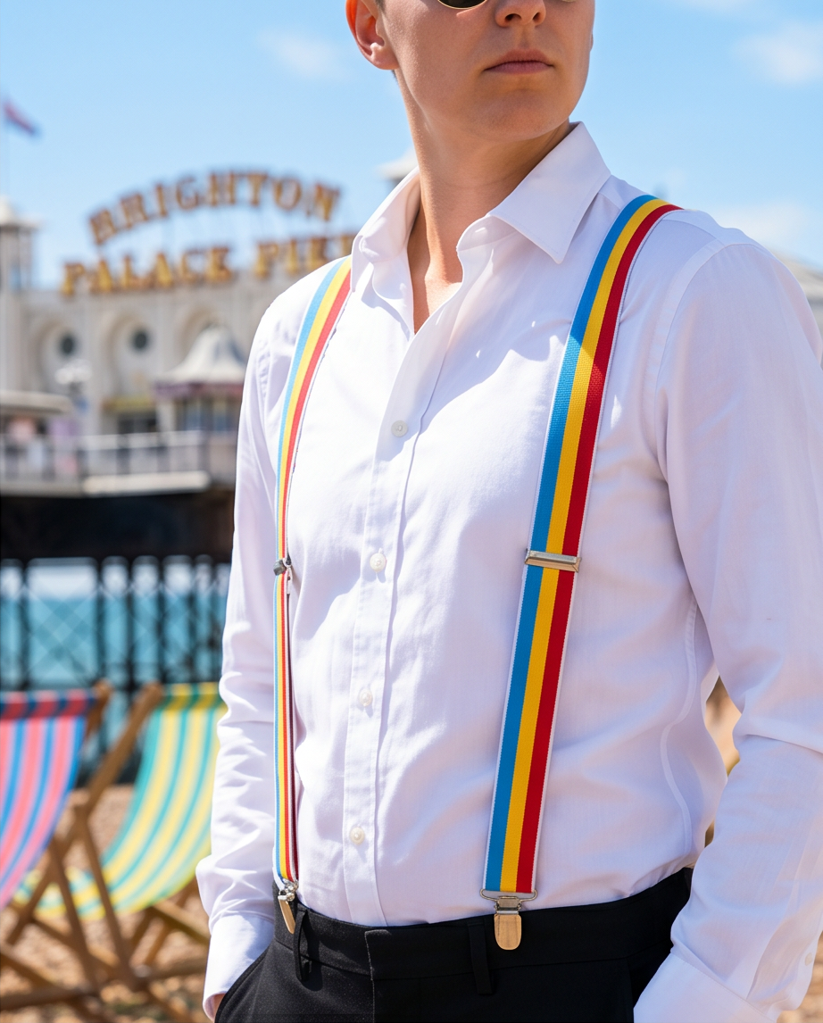 Pansexual Pride Braces / Suspenders