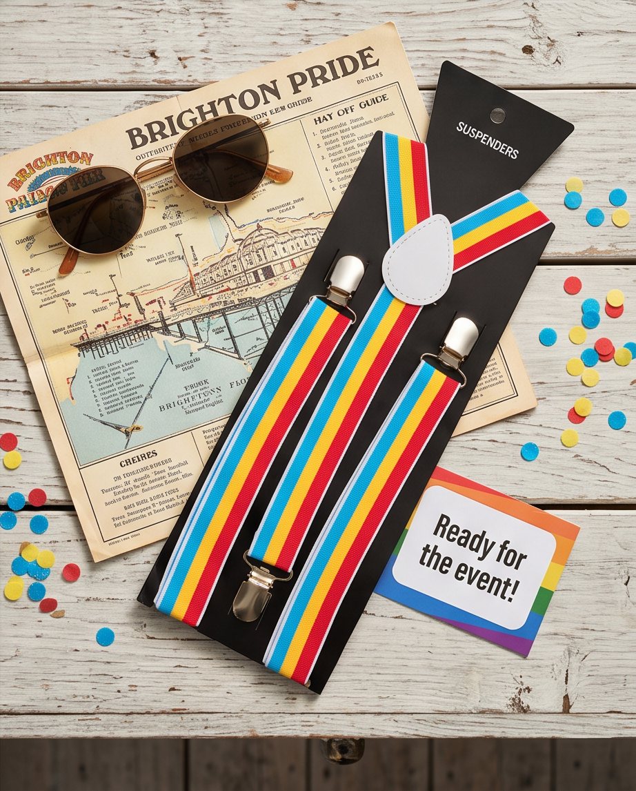 Pansexual Pride Braces / Suspenders