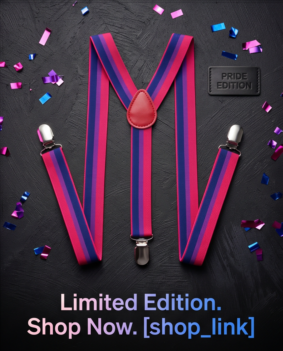 Bisexual Pride Braces / Suspenders
