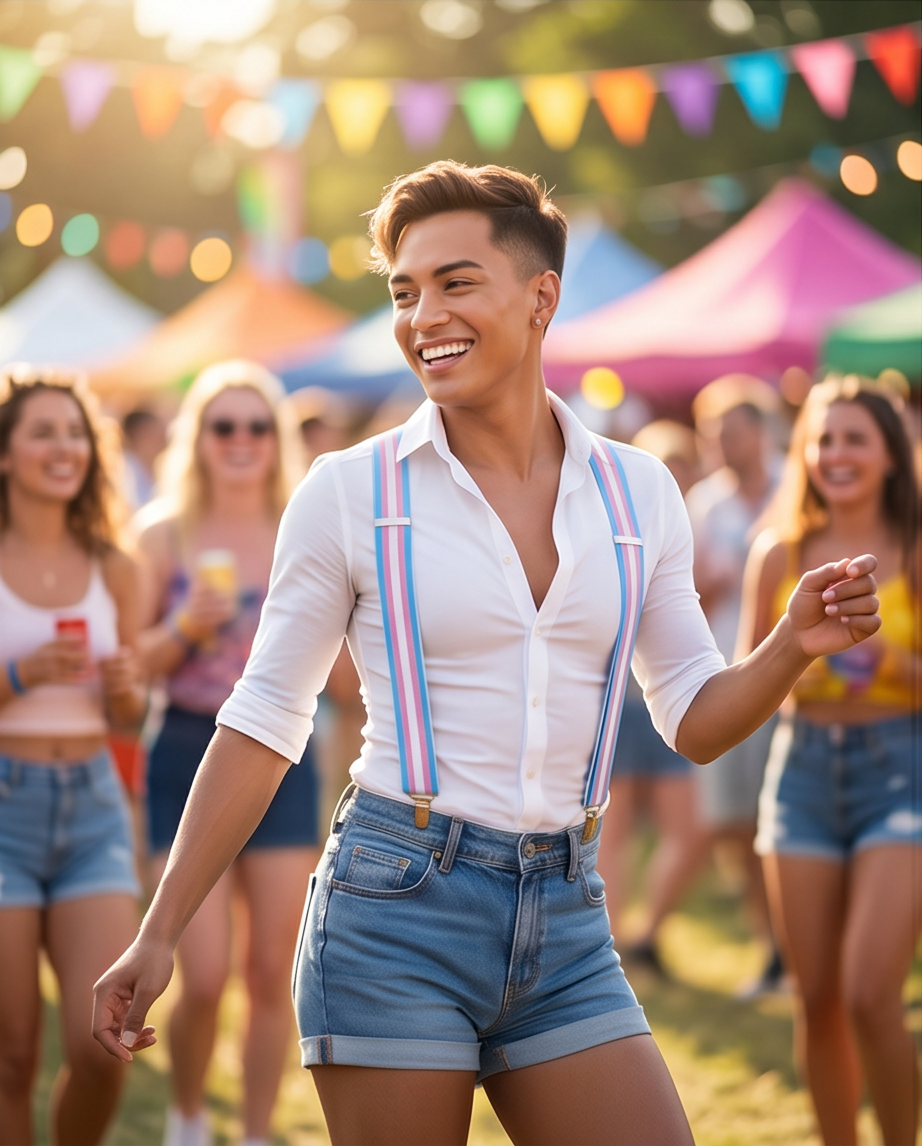 Transgender Pride Braces / Suspenders