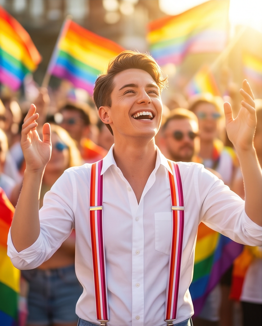 Lesbian Pride Braces / Suspenders