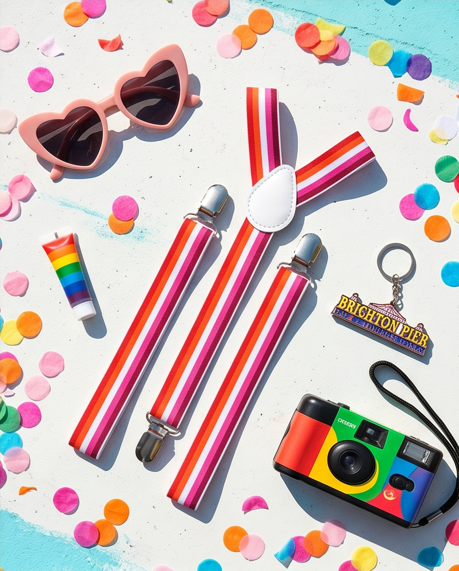Lesbian Pride Braces / Suspenders