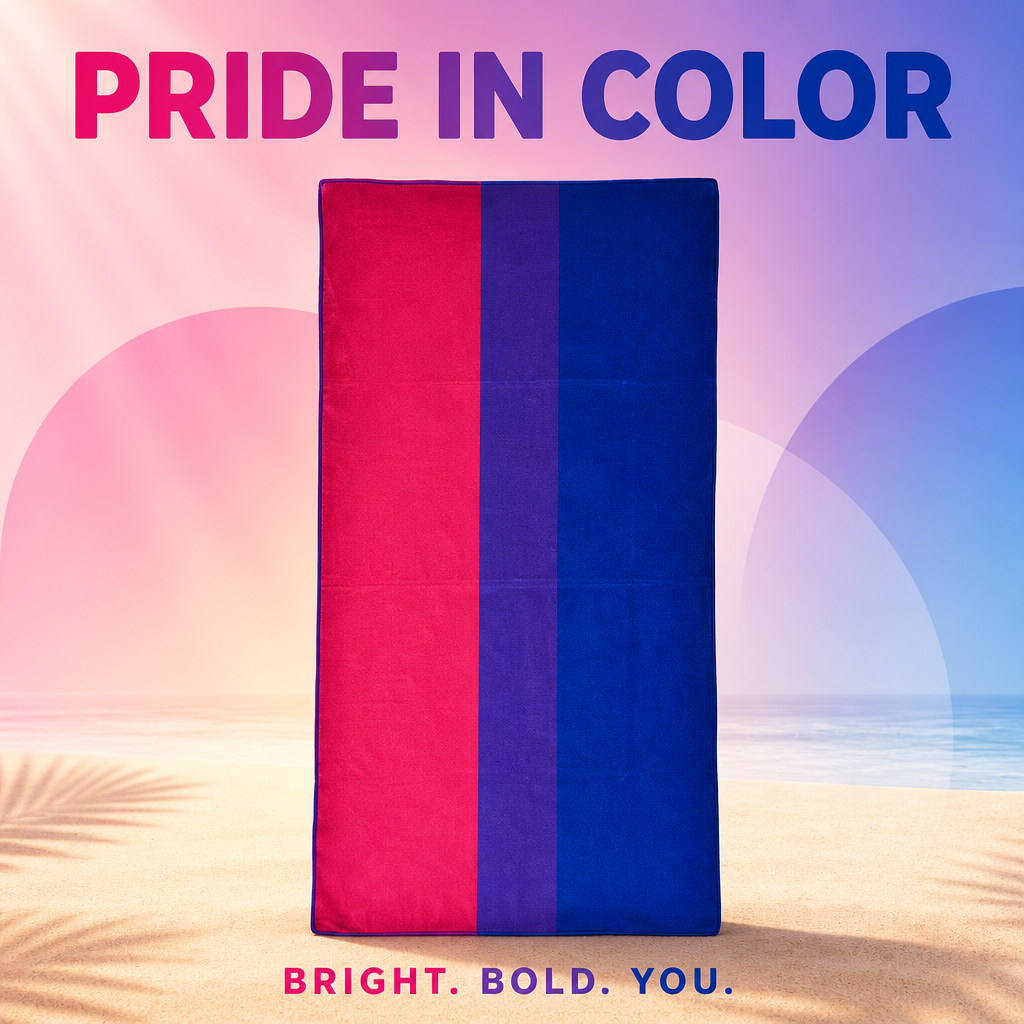 Bisexual Pride Microfibre Beach Towel