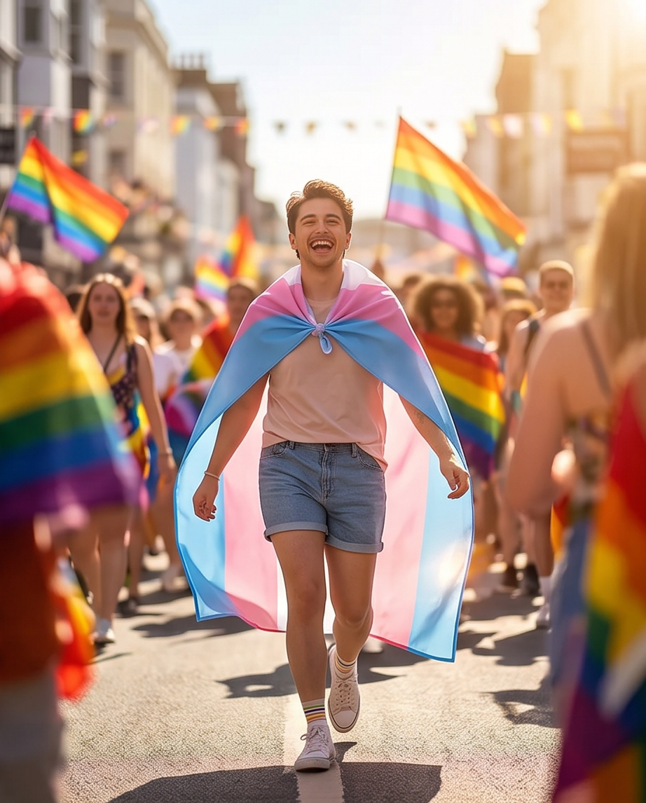 Transgender Pride Microfibre Beach Towel