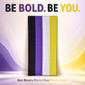 Non Binary Pride Microfibre Beach Towel