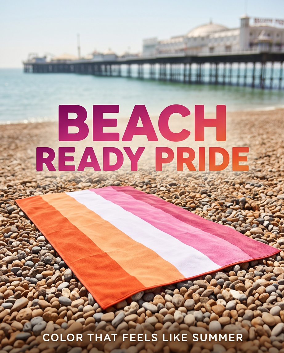 Lesbian Pride Microfibre Beach Towel