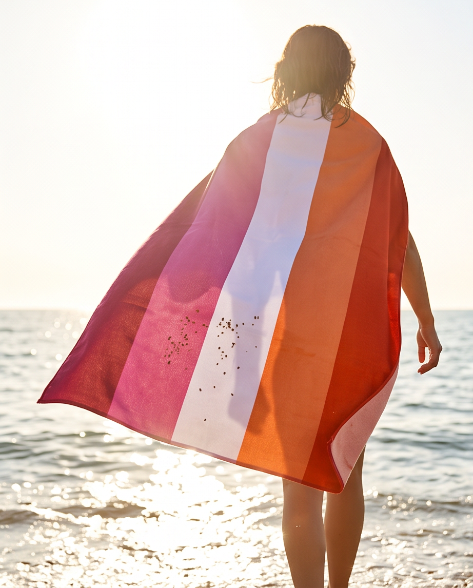Lesbian Pride Microfibre Beach Towel